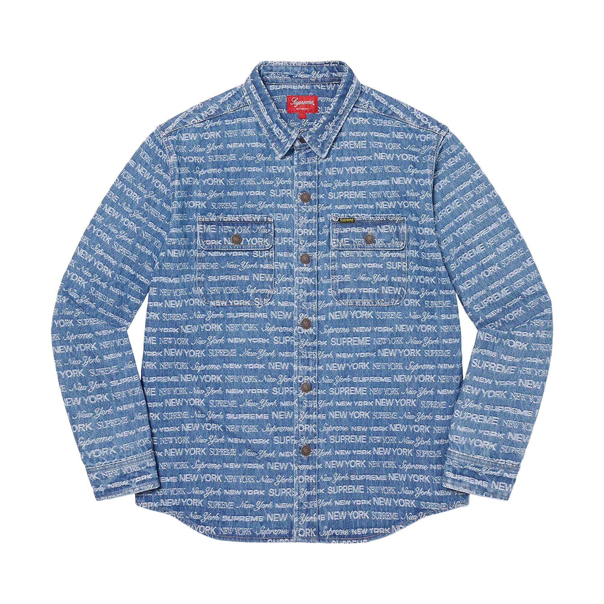 Buy Supreme Multi Type Jacquard Denim Shirt 'Blue' - FW22S18 BLUE