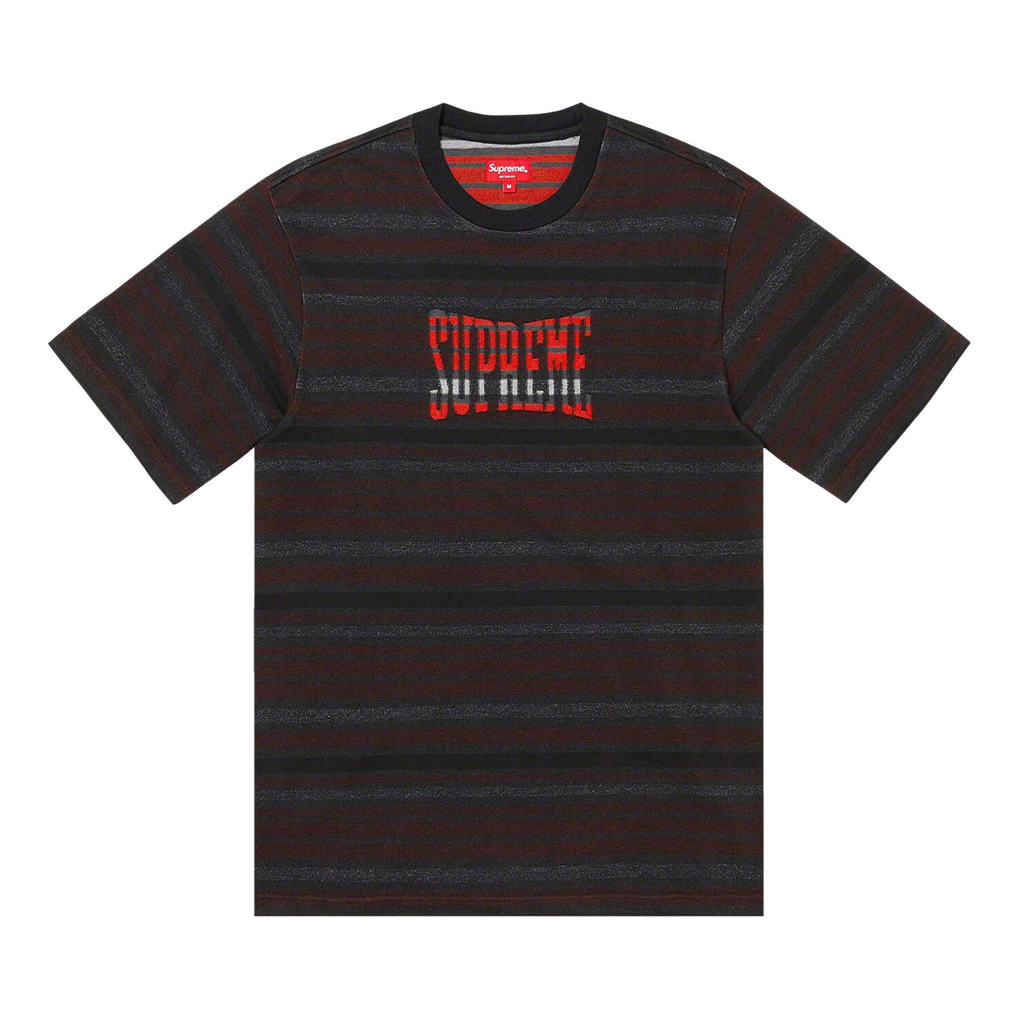 Buy Supreme Inverted Stripe Short-Sleeve Top 'Black' - FW22KN26