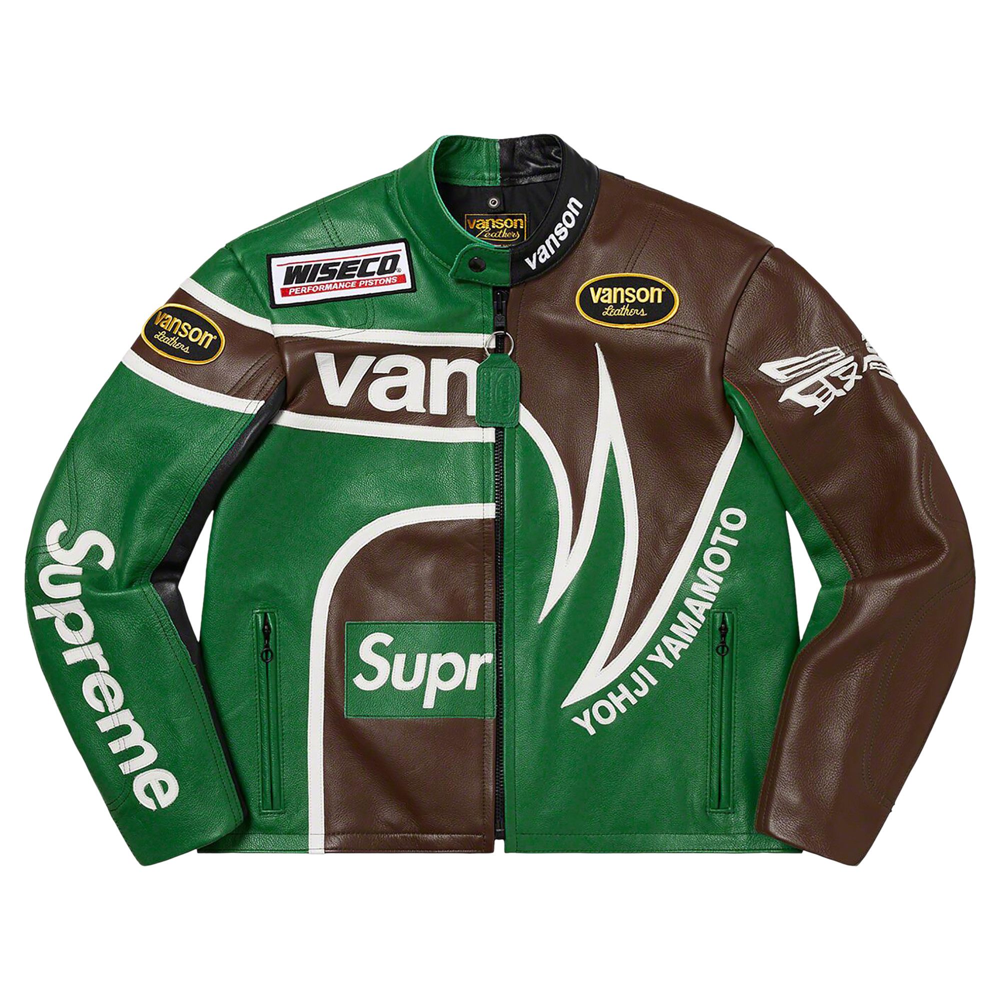 Buy Supreme x Yohji Yamamoto x Vanson Leathers Split Jacket 'Green' -  FW22J36 GREEN | GOAT