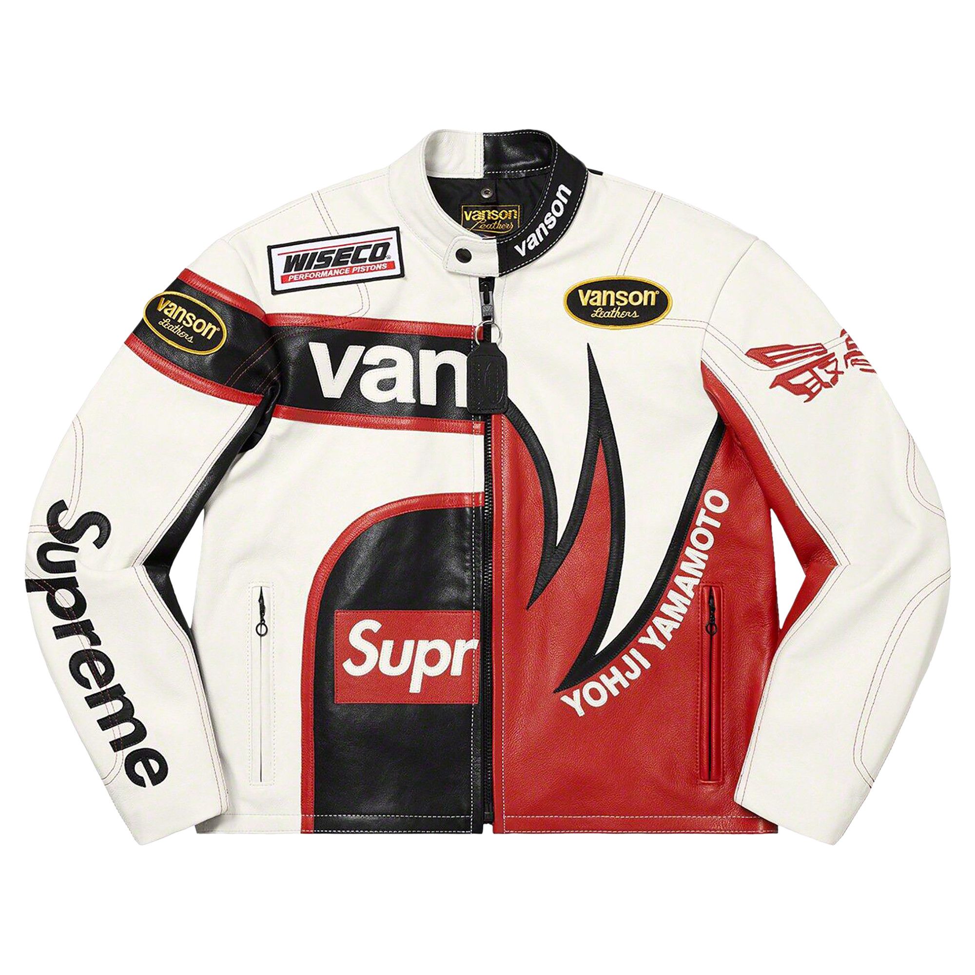 Buy Supreme x Yohji Yamamoto x Vanson Leathers Split Jacket White FW22J36 WHITE GOAT CA