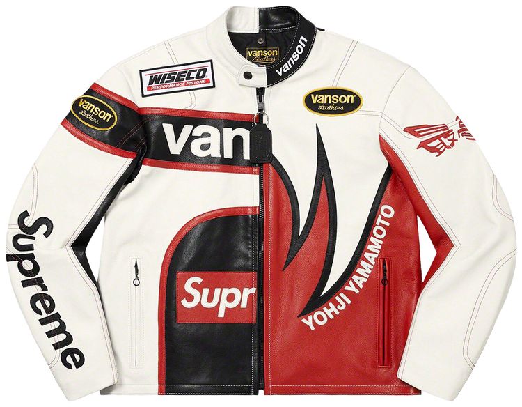 Supreme x Yohji Yamamoto x Vanson Leathers Split Jacket White