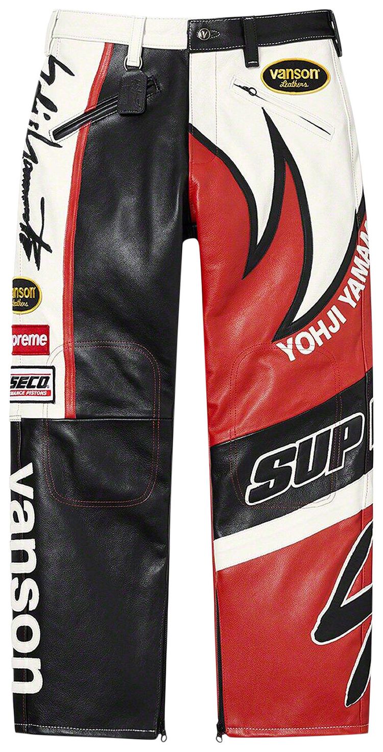 Supreme x Yohji Yamamoto x Vanson Leathers Split Pant White