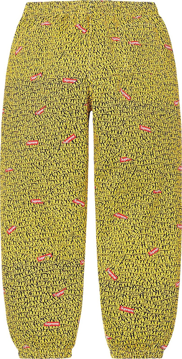 Supreme x IRAK Sweatpant Yellow