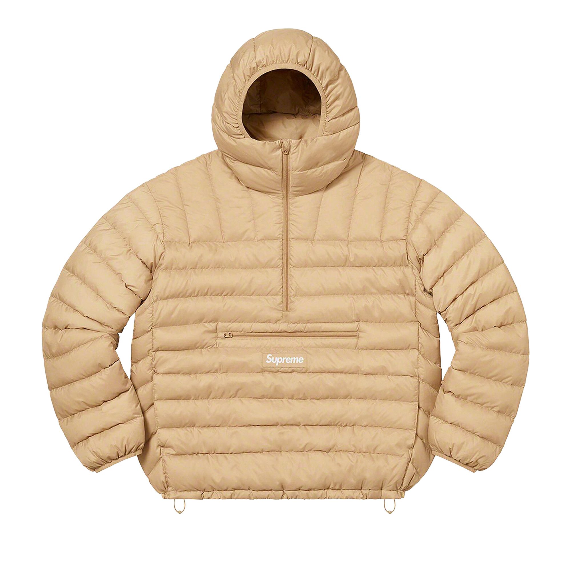 Buy Supreme Micro Down Half Zip Hooded Pullover 'Tan' - FW22J70
