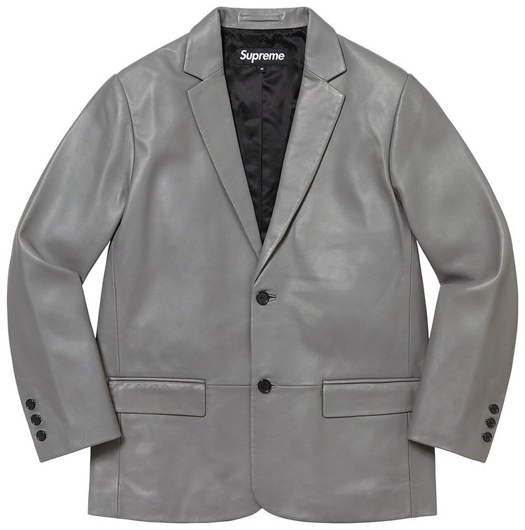 Supreme Leather Blazer Grey