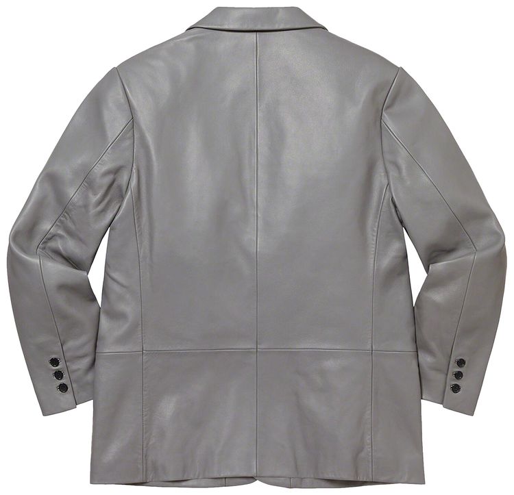 Supreme Leather Blazer Grey
