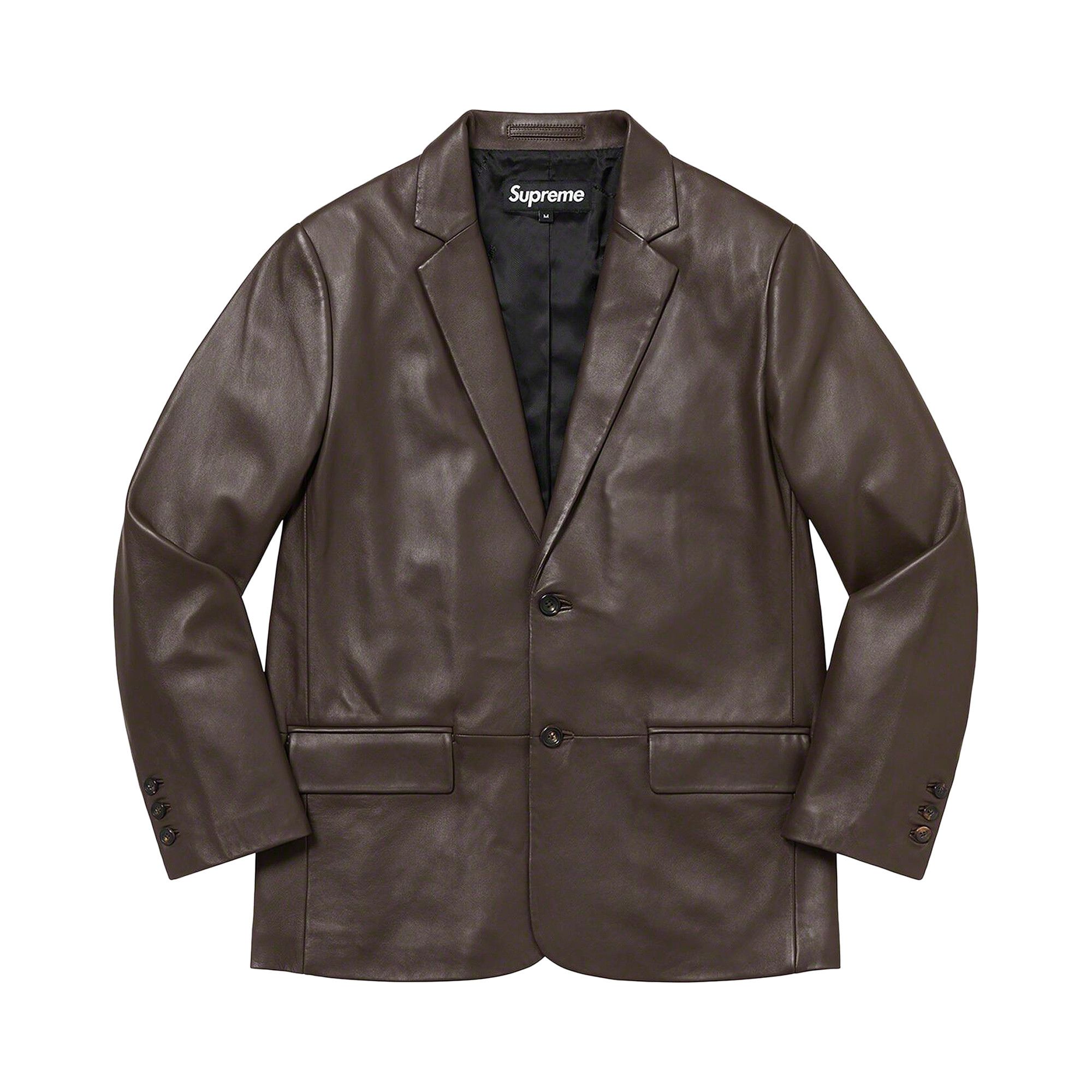 【2024年新作】 Supreme Buy Leather GOAT | BROWN FW22J65 - 'Brown' Blazer ジャケット・アウター