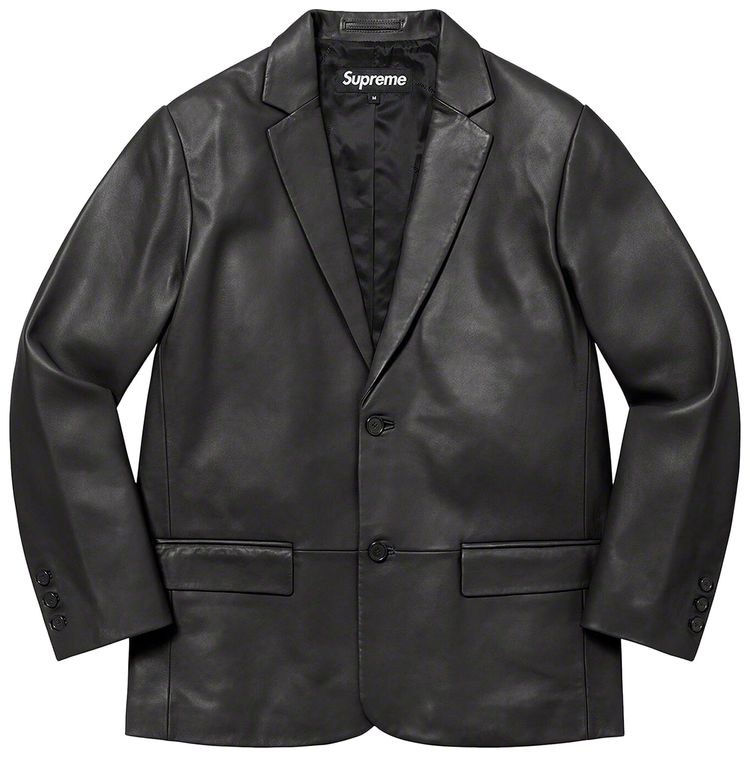 Supreme Leather Blazer Black