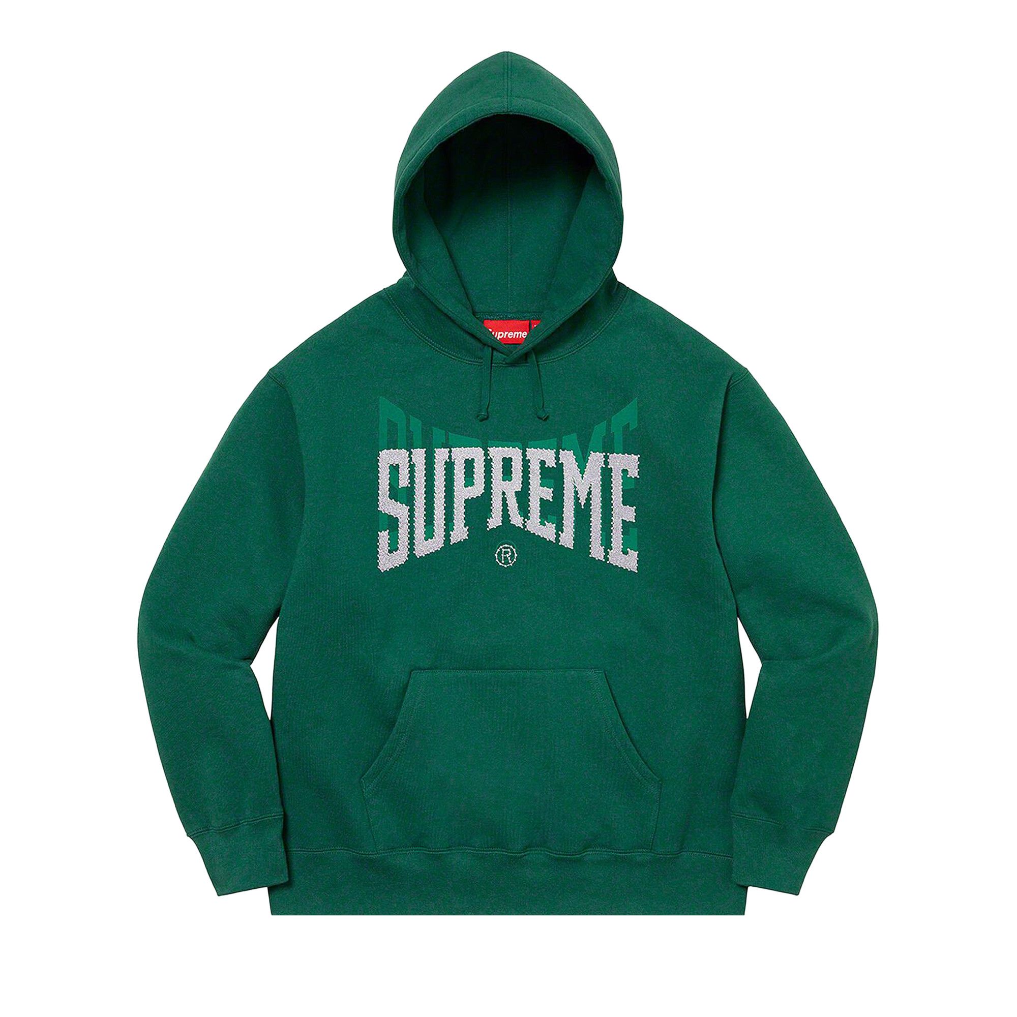 Buy Supreme Rhinestone Shadow Hooded Sweatshirt Dark Green FW22SW72 DARK GREEN GOAT CA