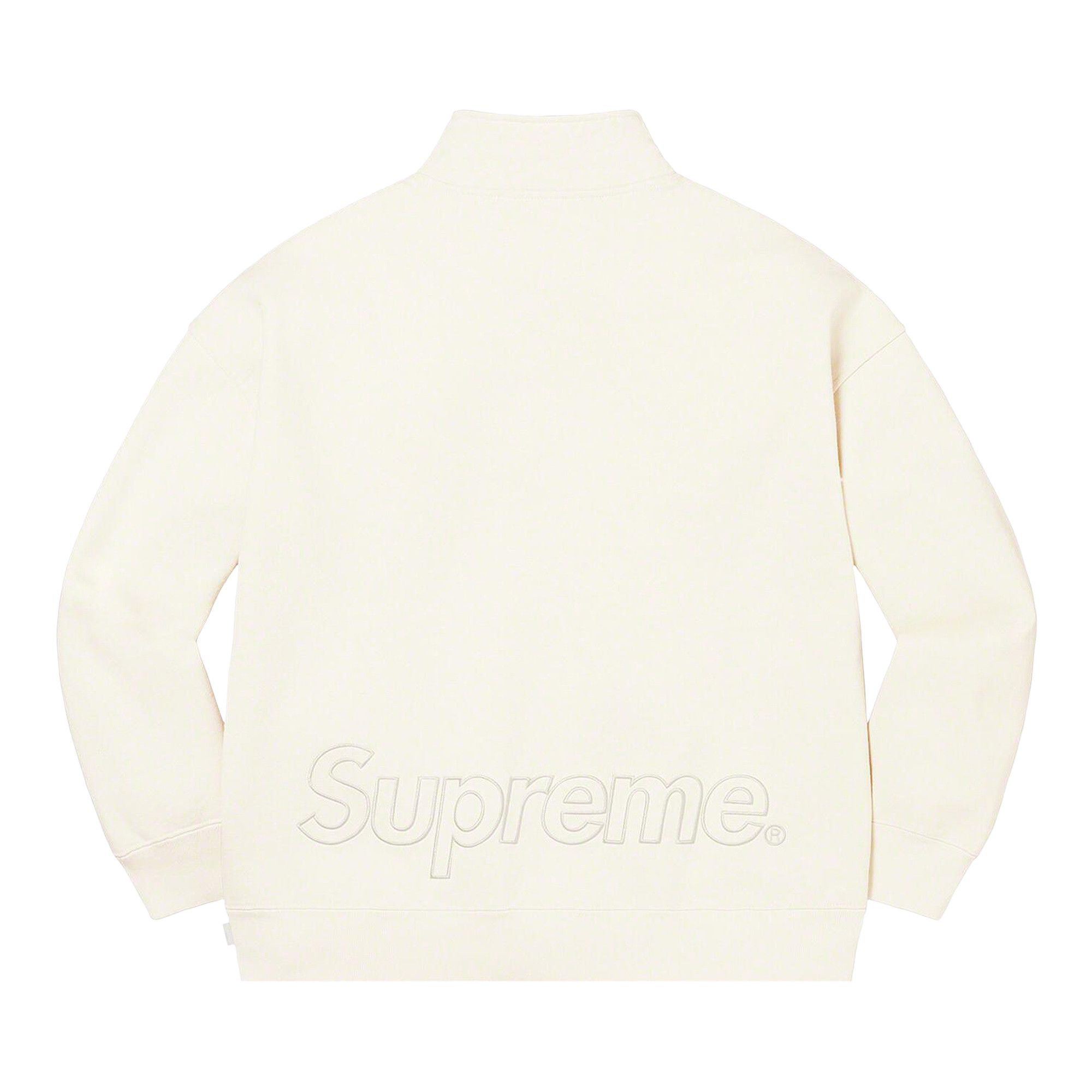 Buy Supreme Washed Half Zip Pullover 'Stone' - FW22SW64 STONE | GOAT
