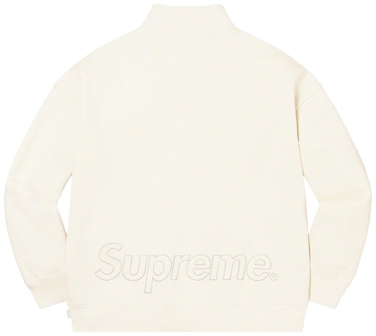 Supreme Washed Half Zip Pullover Stone