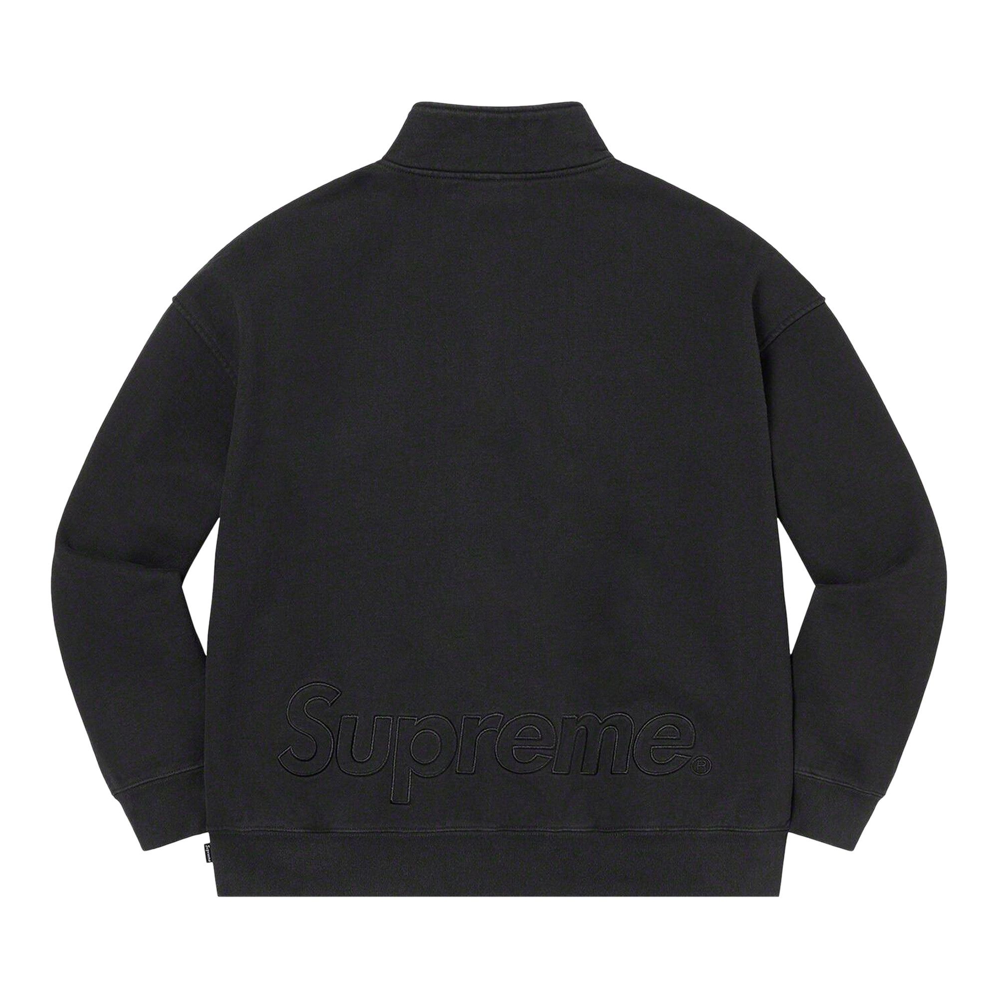 Size xl Supreme Washed Half Zip Pullover 'Black'