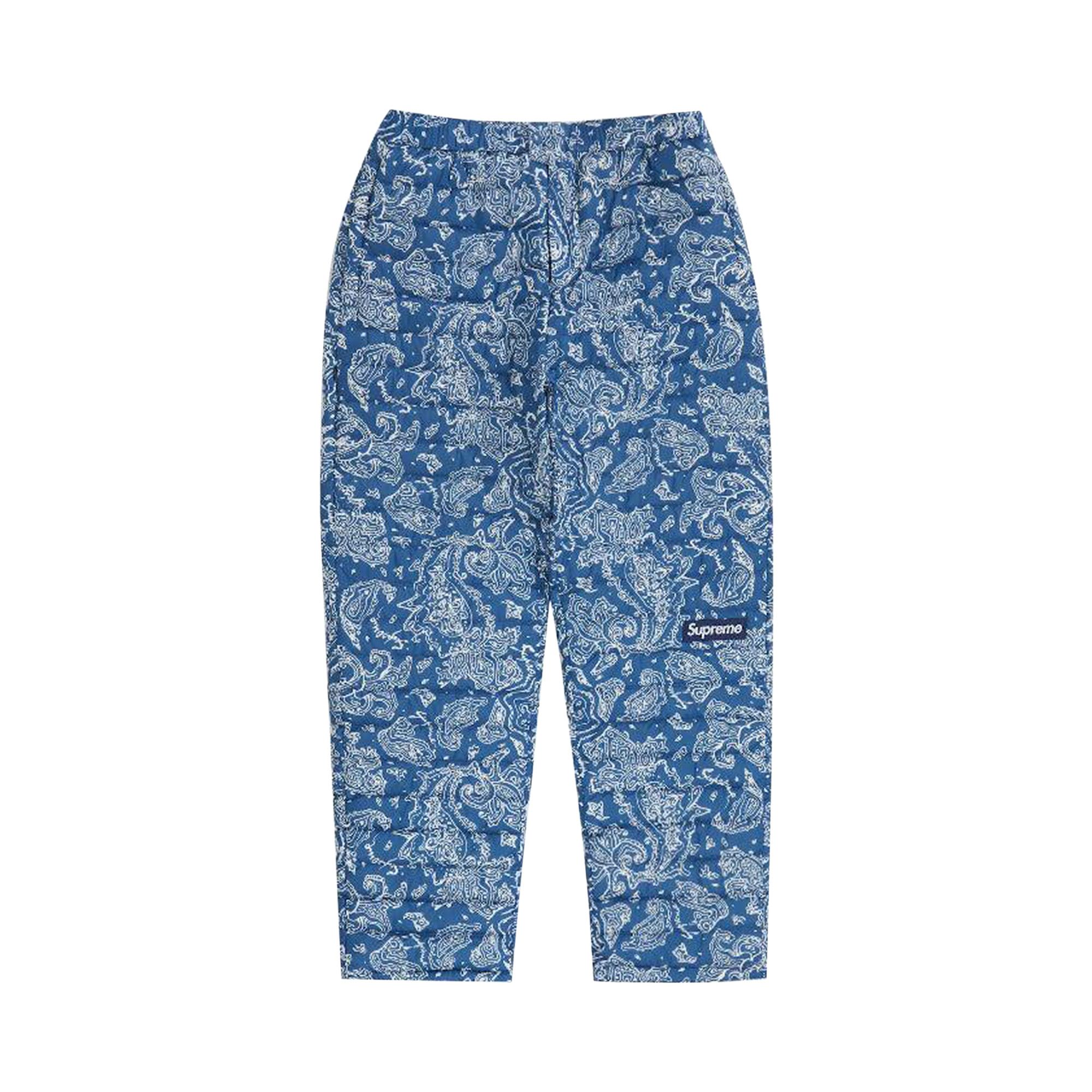 Size xxl Supreme Micro Down Pant 'Blue Paisley'