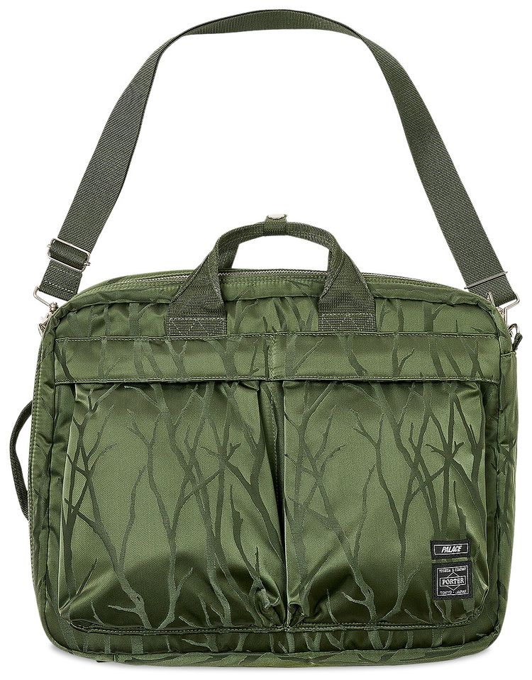 Palace x Porter Yoshida  Co Tanker 3 Way Briefcase OliveJacquard