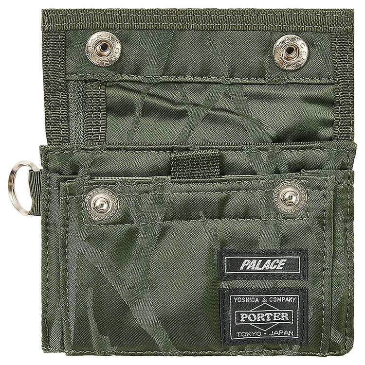 Palace x Porter Yoshida  Co Tanker Wallet OliveJacquard