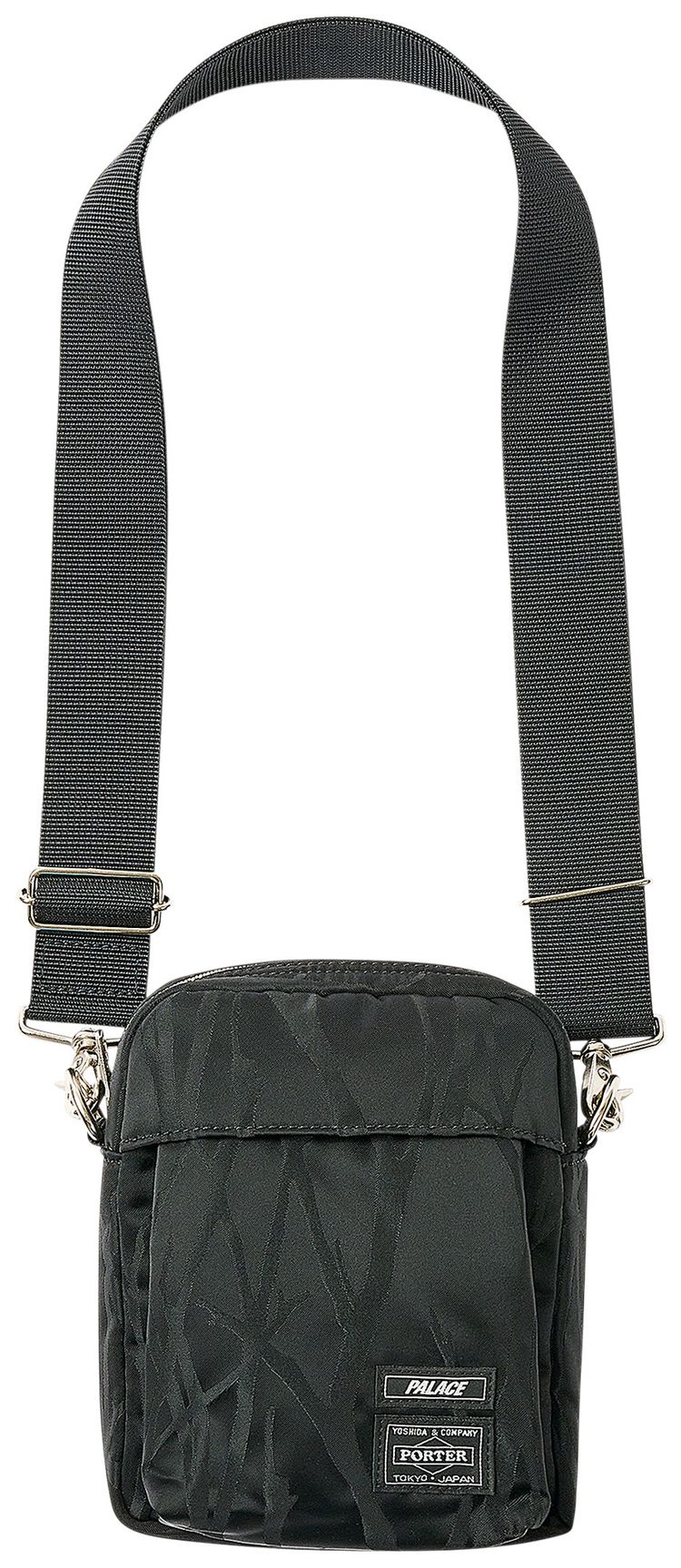 Palace x Porter Yoshida  Co Tanker Vertical Shoulder Bag BlackJacquard
