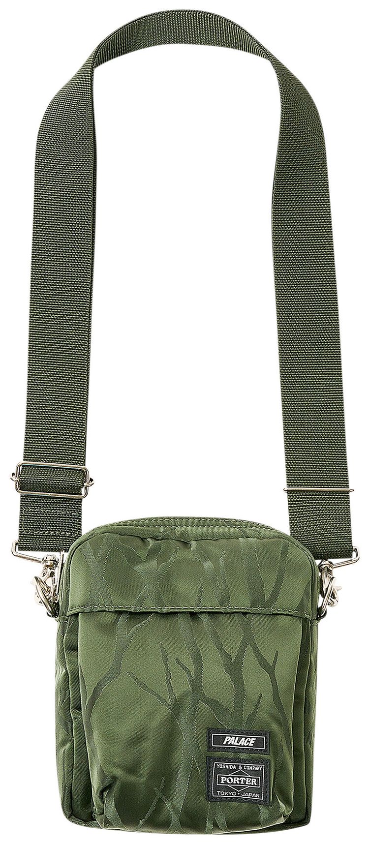 Palace x Porter Yoshida  Co Tanker Vertical Shoulder Bag OliveJacquard