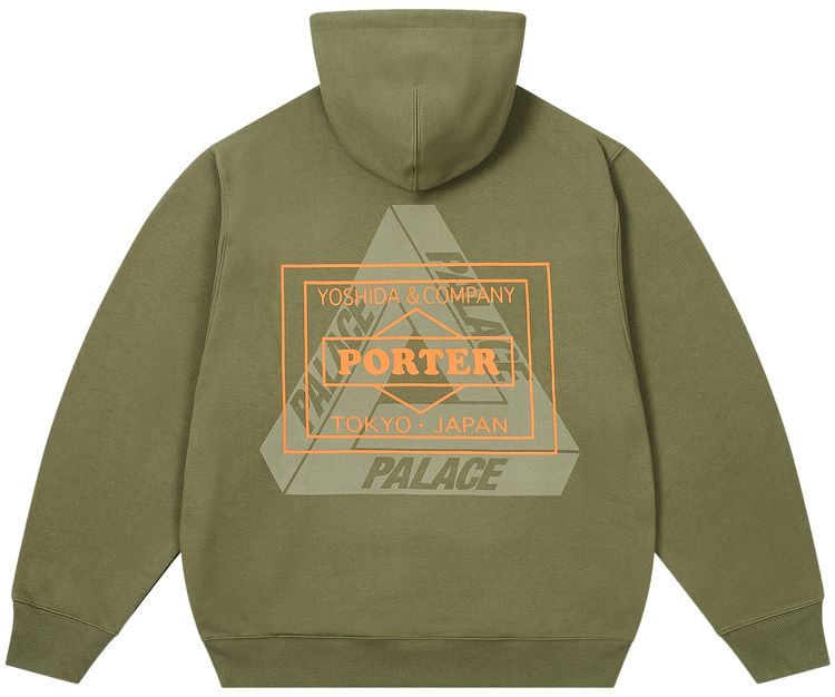 Palace x Porter Yoshida  Co Logo Hood Olive