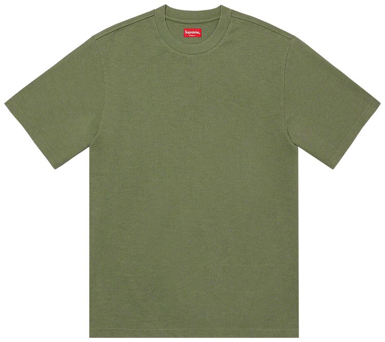 Supreme Contrast Applique Short Sleeve Top Olive