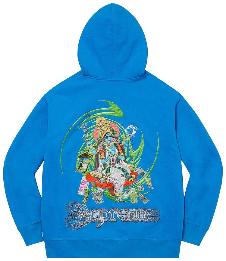 Supreme Lakshmi Zip Up Hooded Sweatshirt Bright Blue