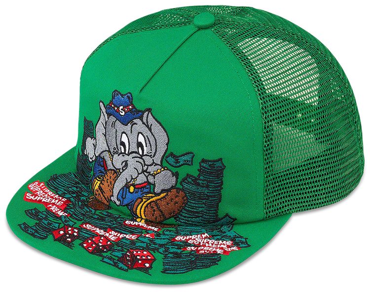 Supreme Elephant Mesh Back 5 Panel Green
