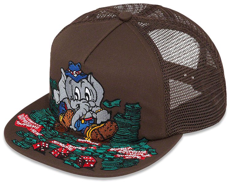 Supreme Elephant Mesh Back 5 Panel Brown