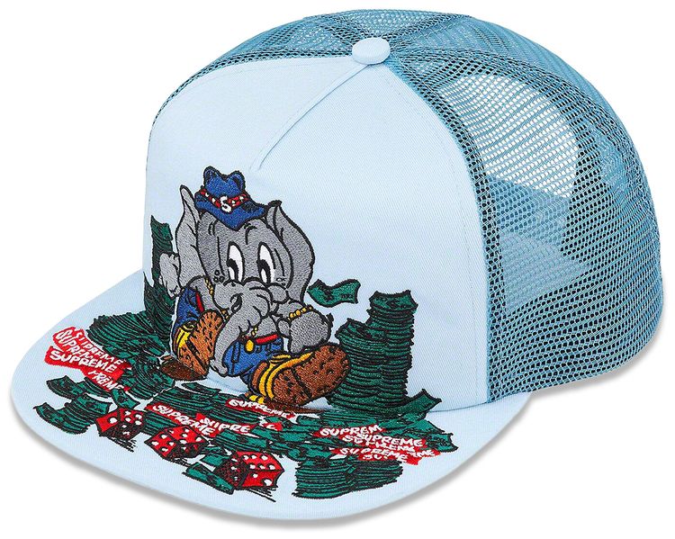 Supreme Elephant Mesh Back 5 Panel Blue