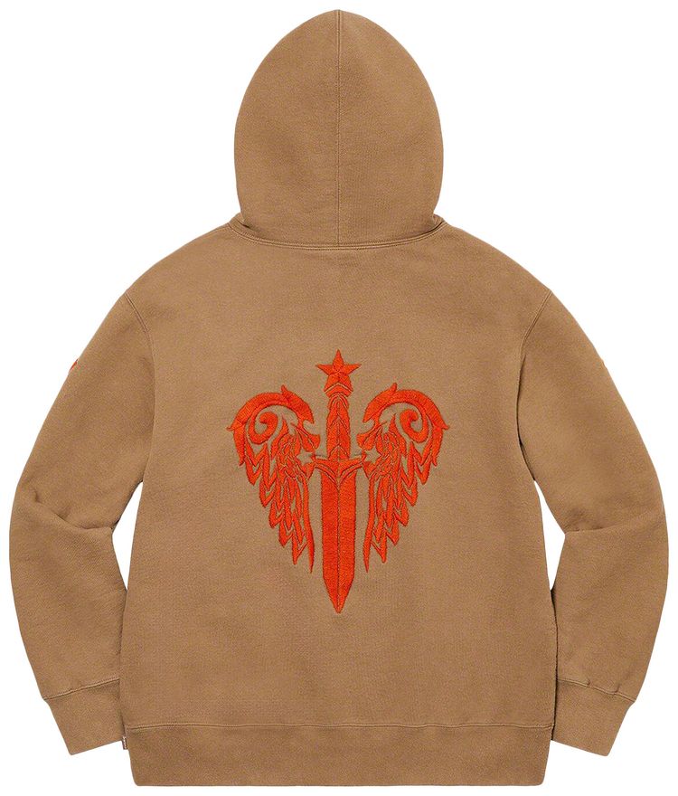 Supreme x The Great China Wall Sword Hooded Sweatshirt Dark Khaki