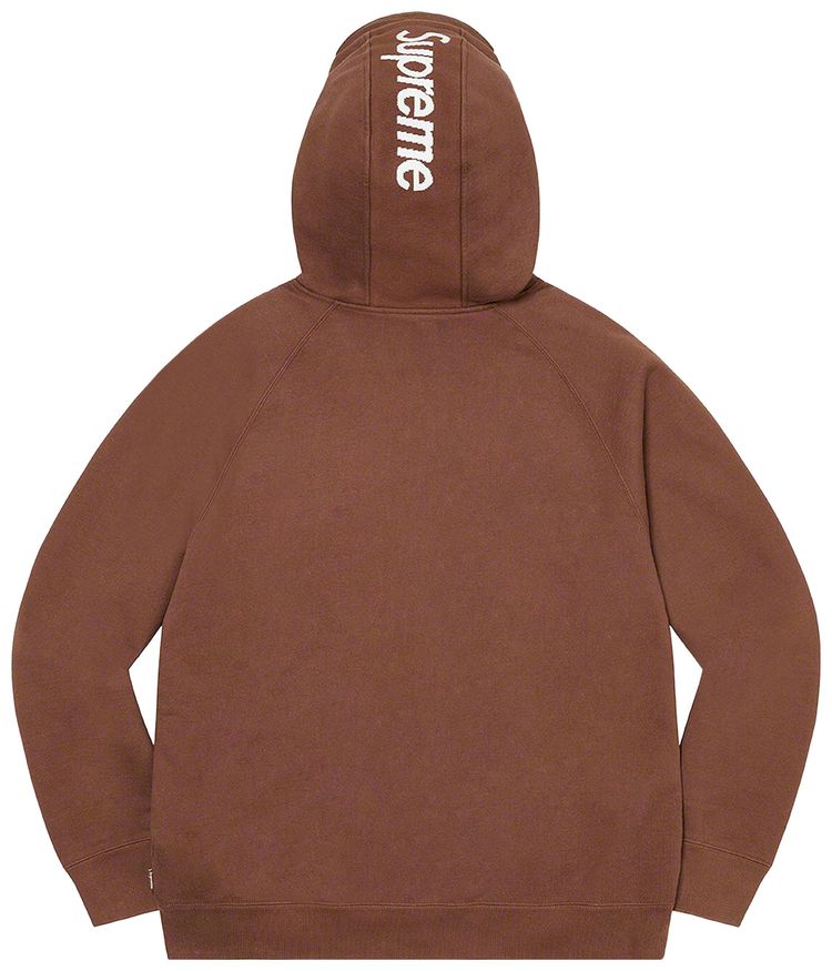 Supreme Brim Zip Up Hooded Sweatshirt Dark Brown