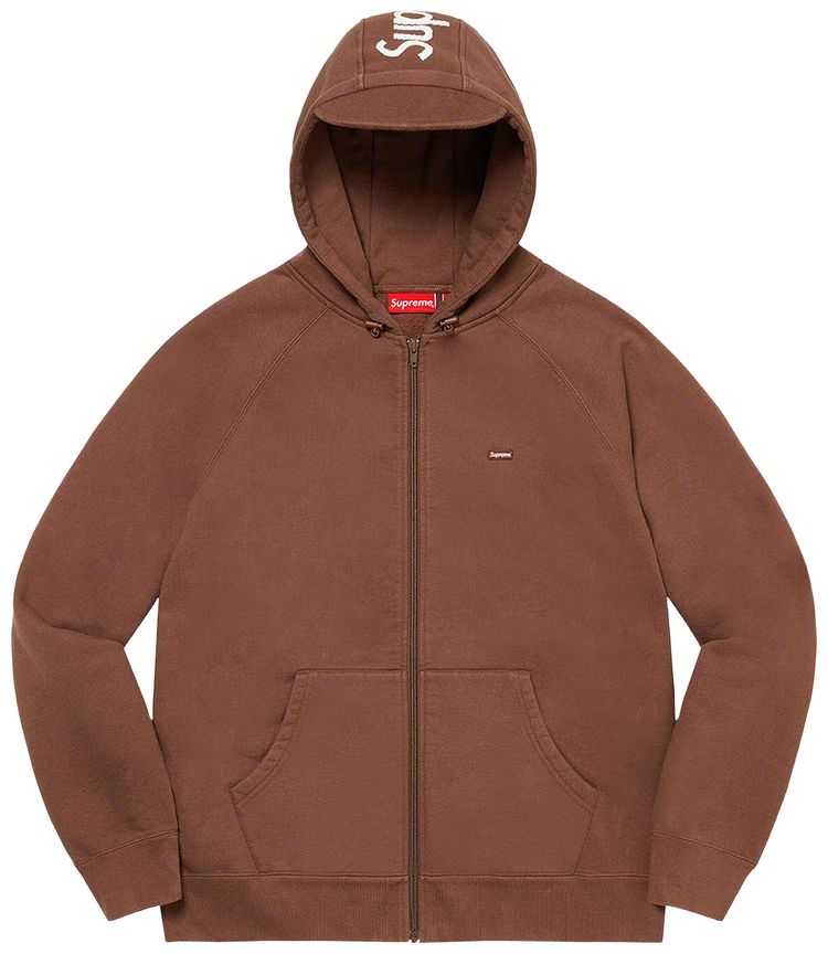 Supreme Brim Zip Up Hooded Sweatshirt Dark Brown