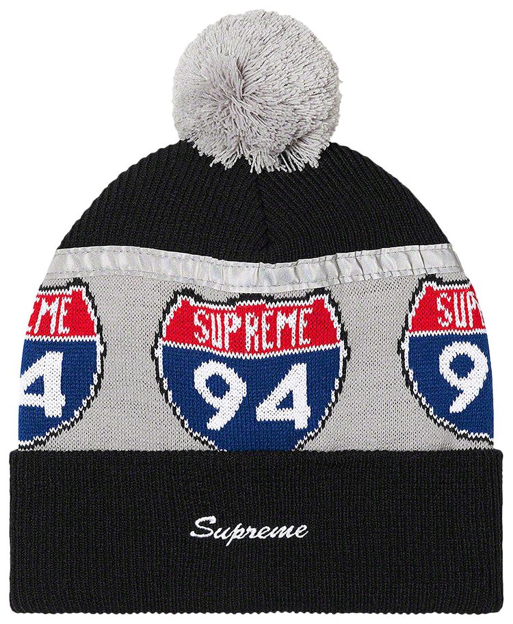 Supreme Interstate Reflective Beanie Black