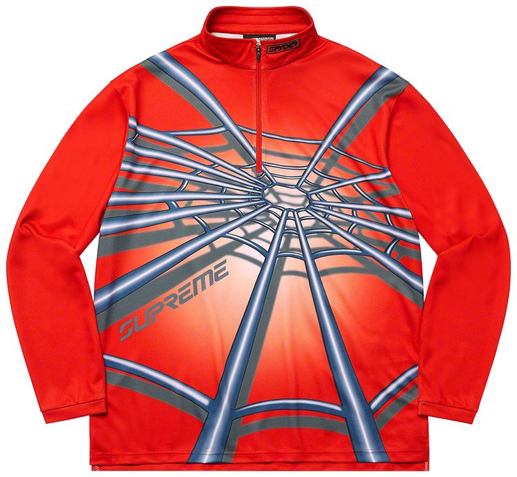 Supreme x Spyder Web Half Zip Pullover Red