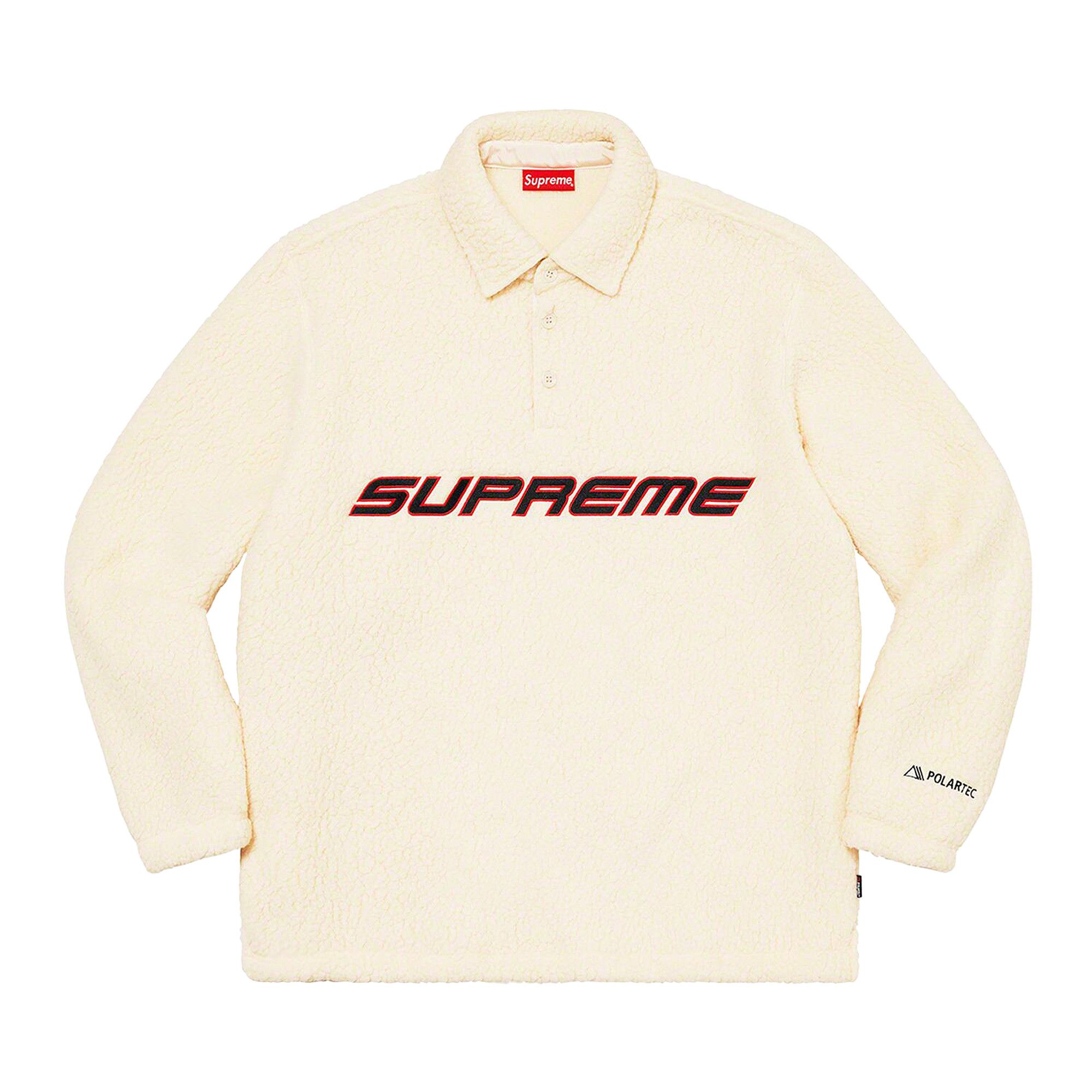 Buy Supreme x Polartec Long-Sleeve Polo 'Natural' - FW22KN77