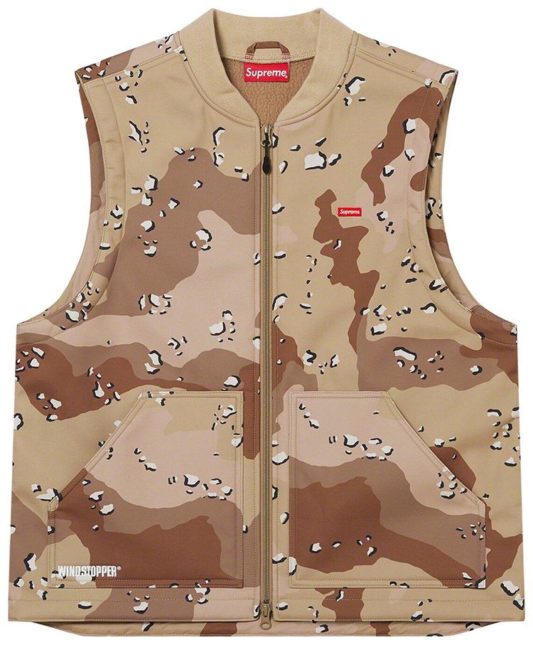 Supreme x WINDSTOPPER Work Vest Chocolate Chip Camo
