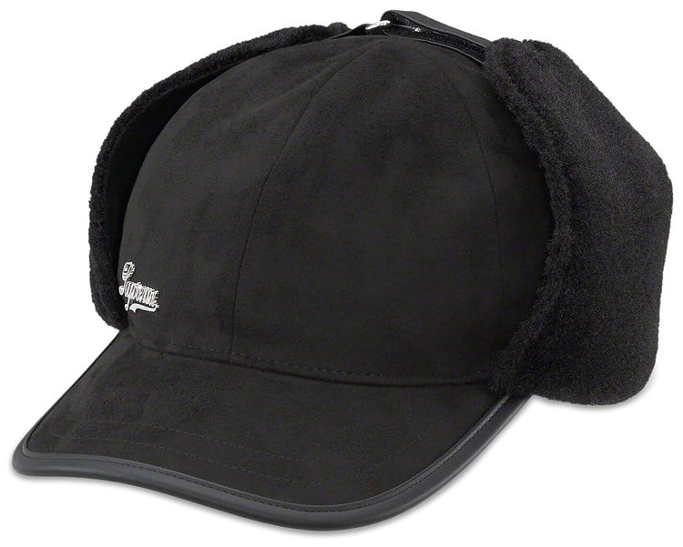Supreme Faux Shearling Earflap 6 Panel Black