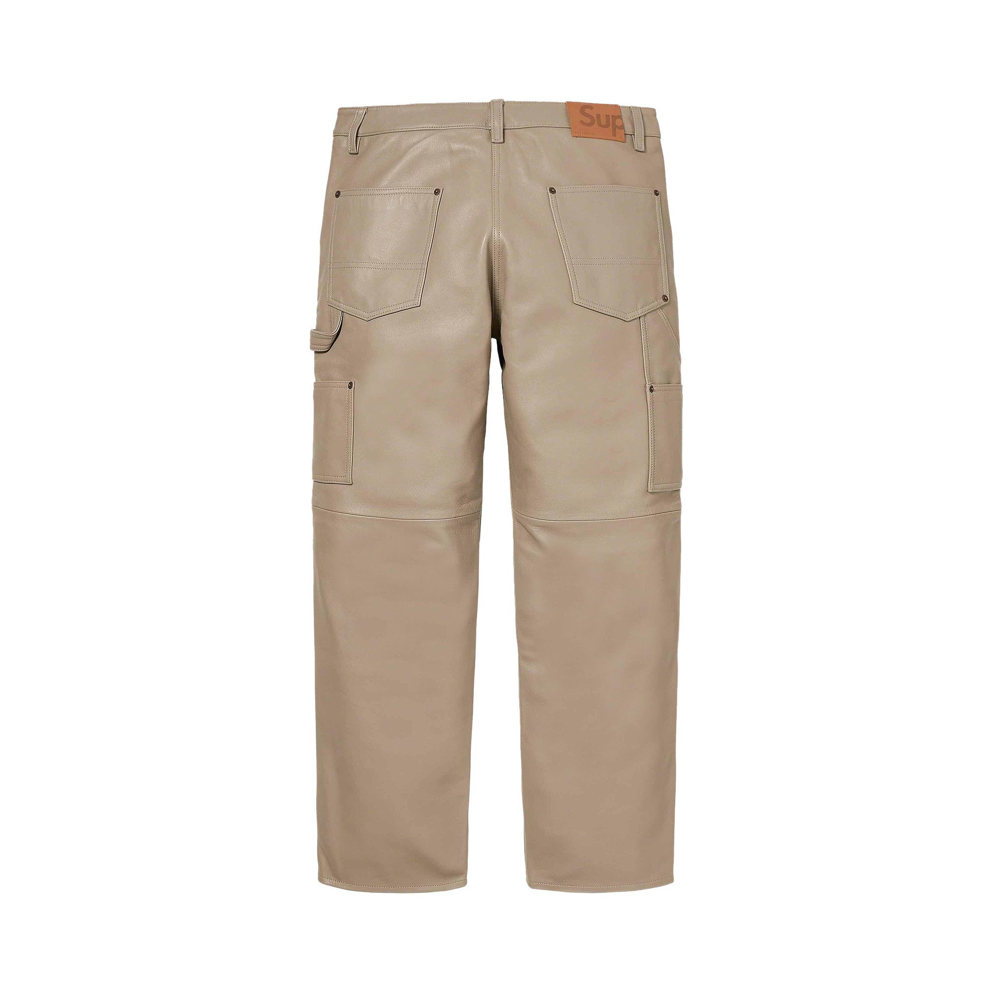 Size 30 Supreme Leather Double Knee Painter Pant 'Tan'