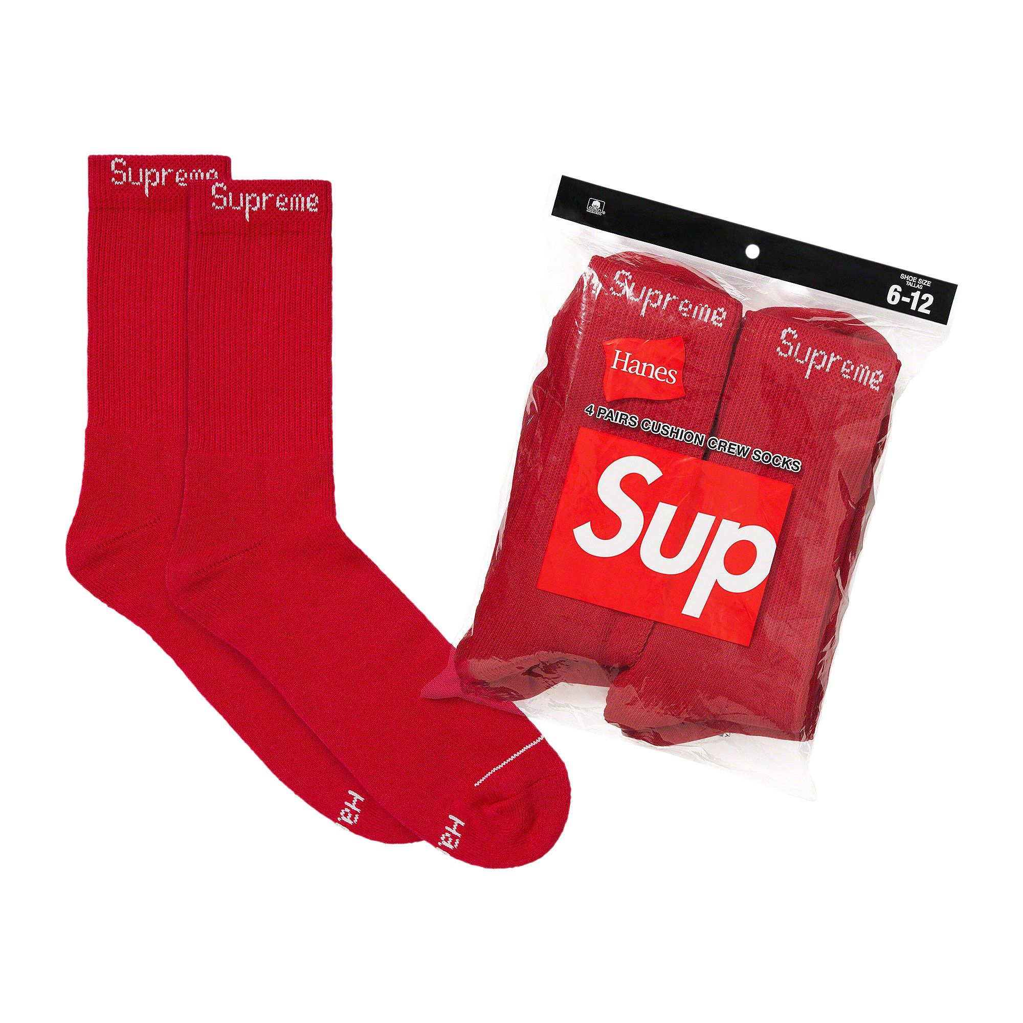 レッグウェア Supreme Hanes Crew Socks 4 Pack Pink Supreme x Hanes Crew Socks (pack Of 4) | Pink | FARFETCH
