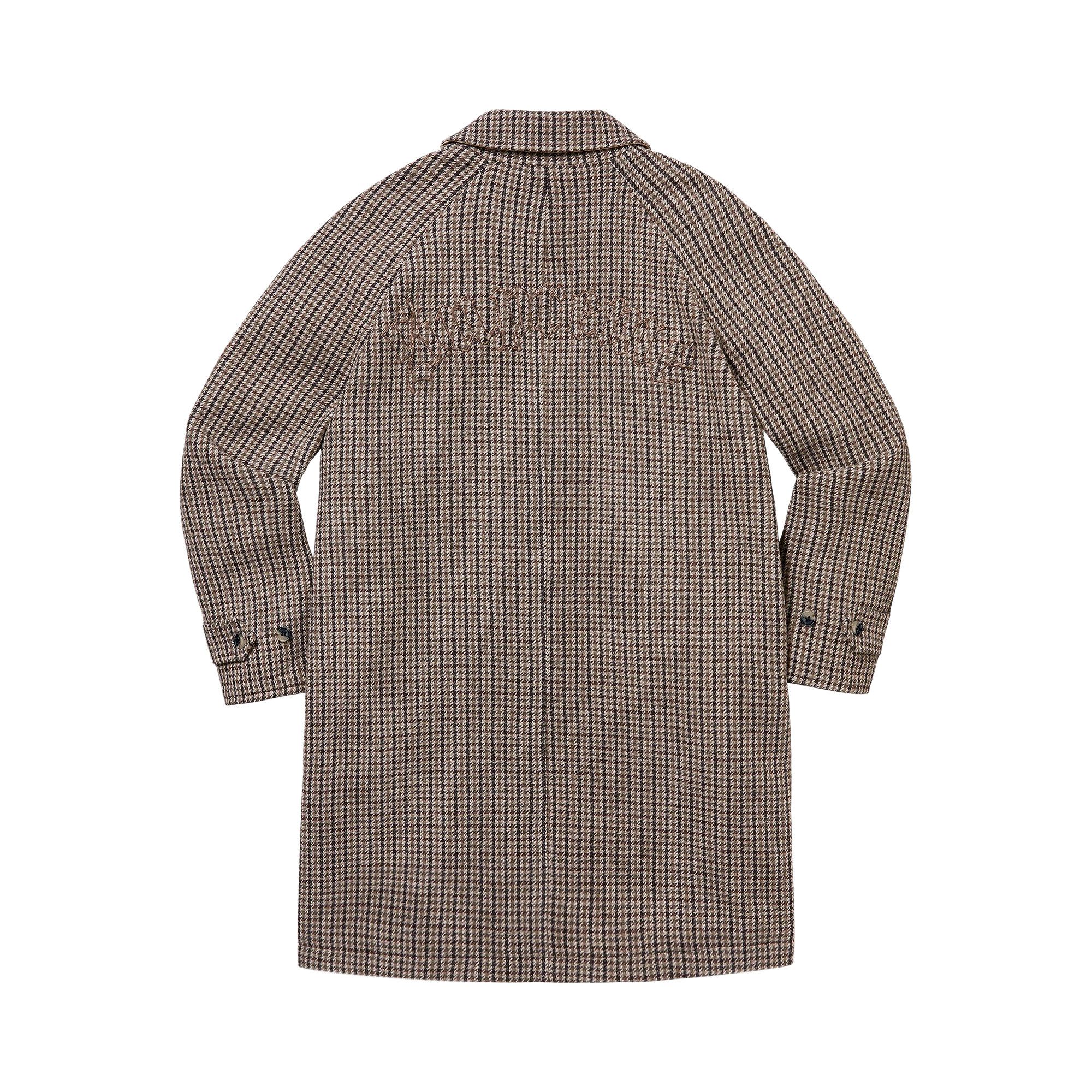 Buy Supreme Reversible Houndstooth Overcoat 'Tan' - FW23J82