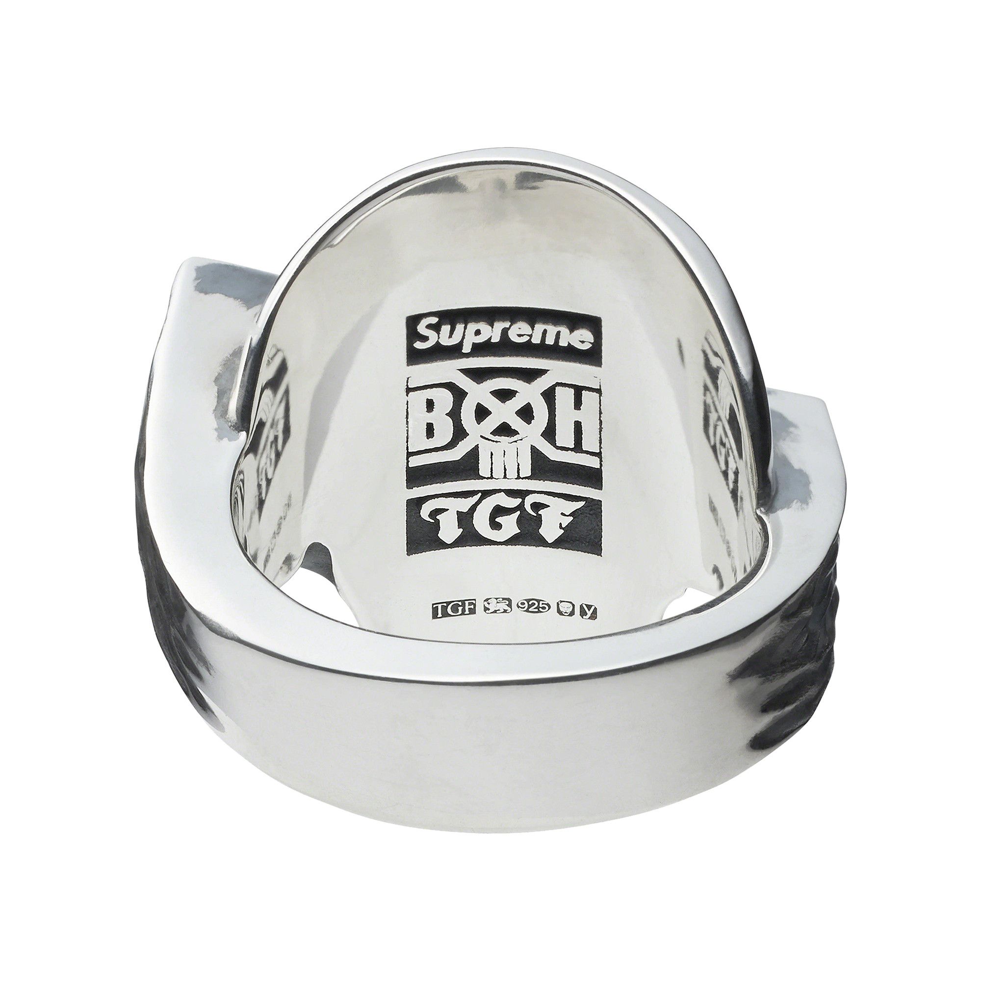 supreme × Bounty Hunter Silver Ring Buy Supreme x Bounty Hunter Silver Ring 'Silver' - FW23A13