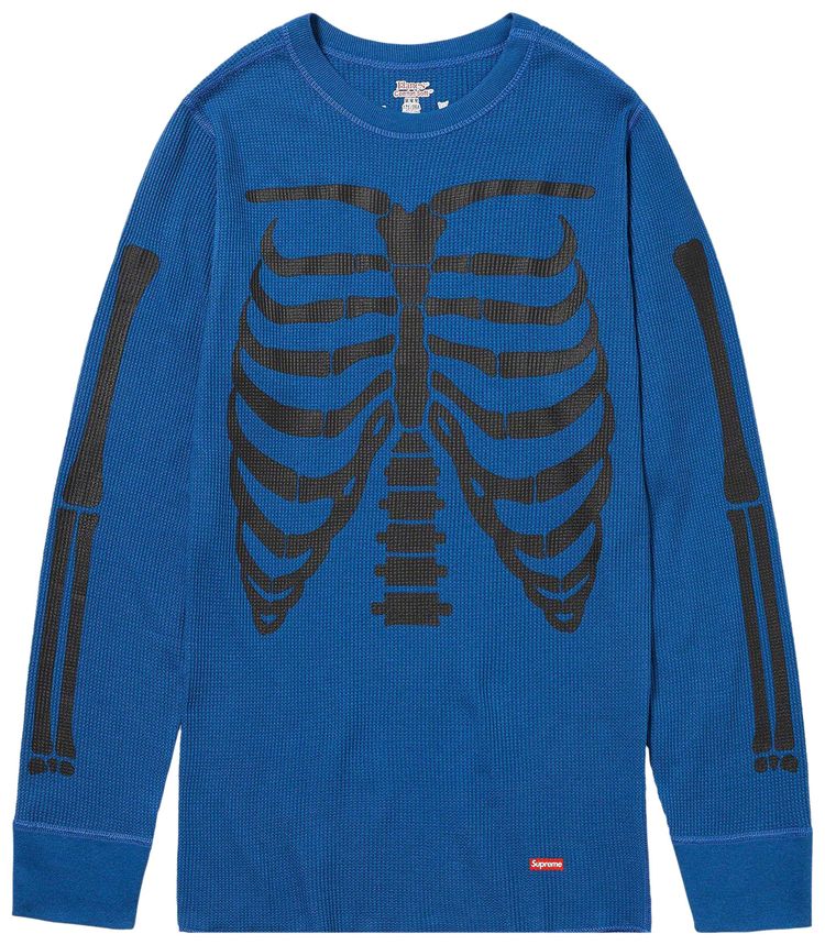 Supreme x Hanes Bones Thermal Crew 1 Pack Blue
