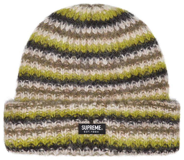 Supreme Loose Stripe Beanie Olive