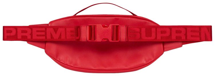 Supreme Leather Waist Bag Red