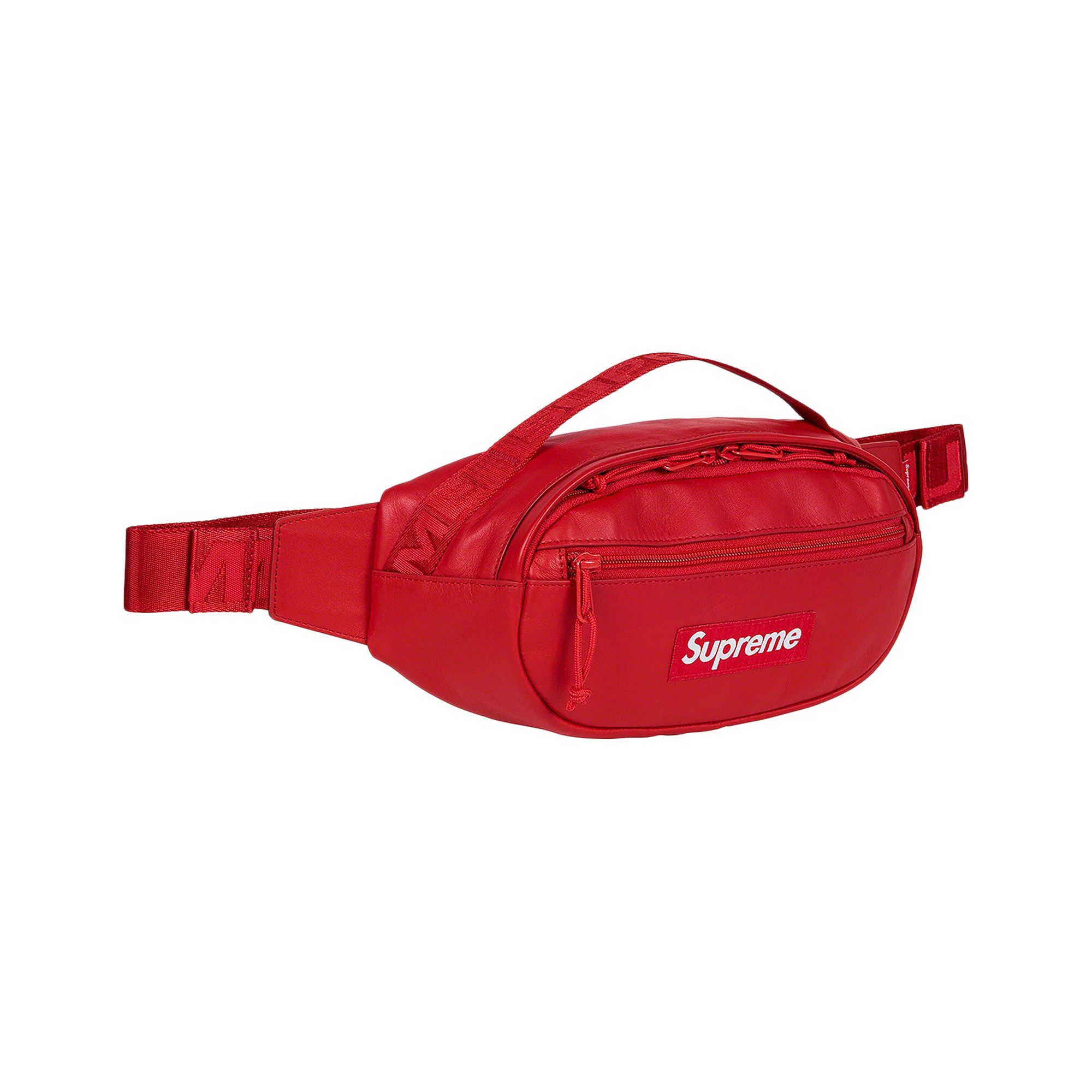 Supreme Leather Waist Bag (FW23) - $128