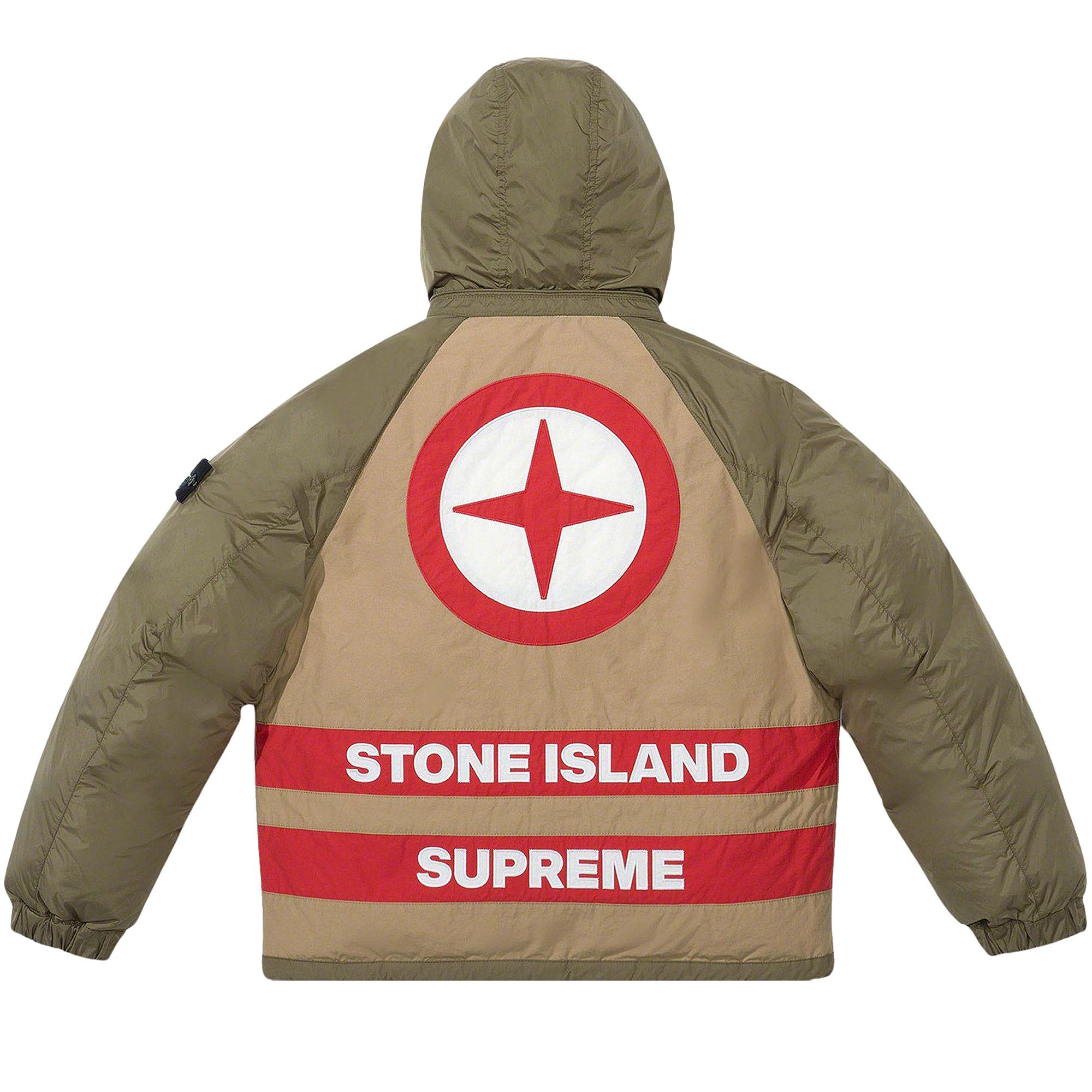 Buy Supreme x Stone Island Reversible Down Puffer Jacket Olive FW23J6 OLIVE GOAT CA