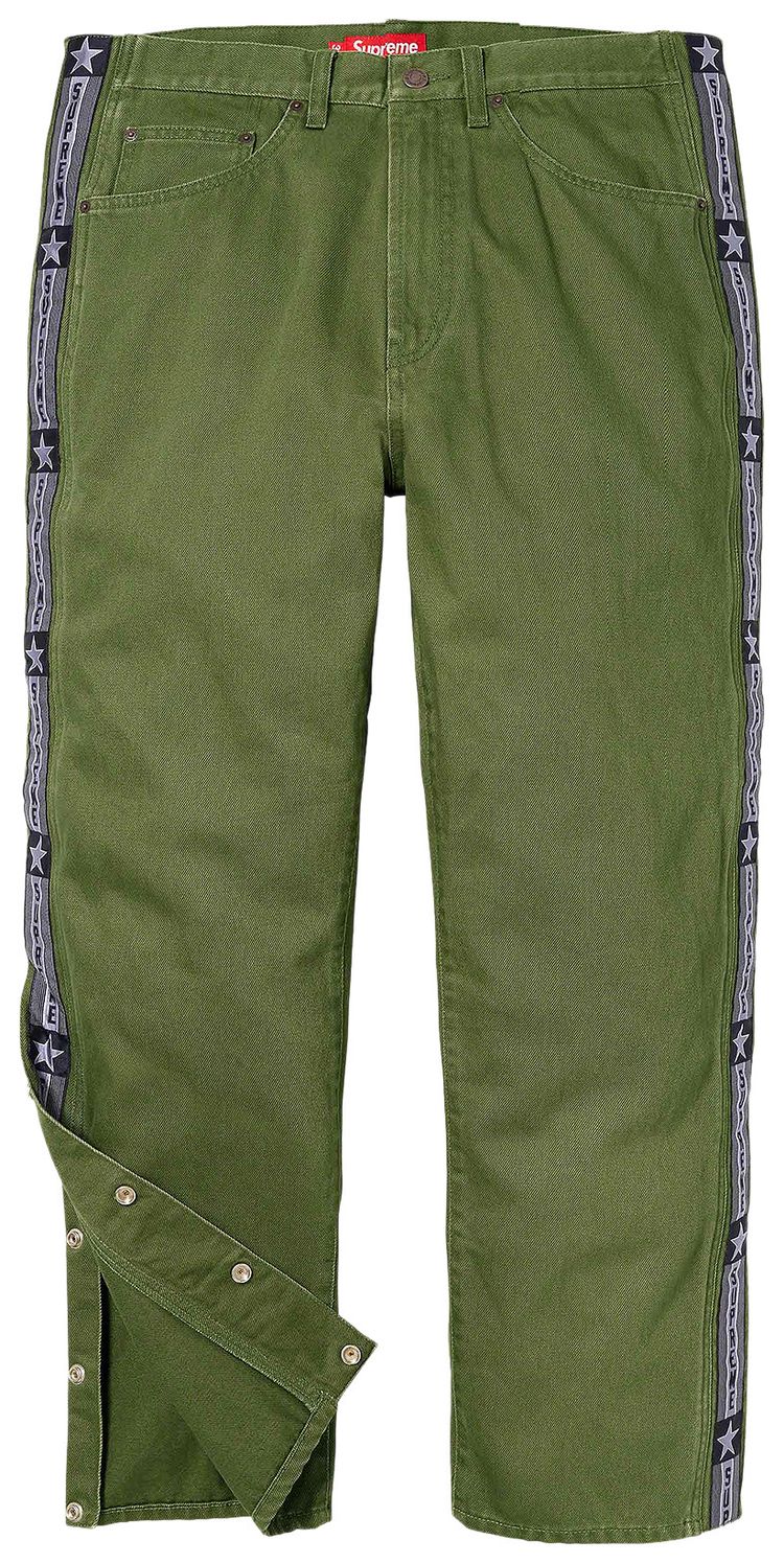 Supreme Snap Off Baggy Jean Olive
