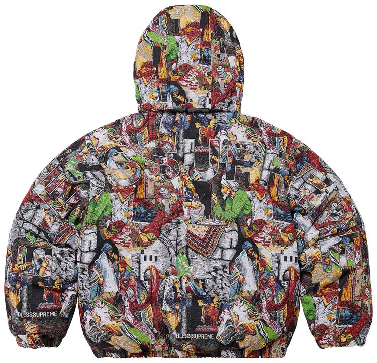 Supreme x Bless Tapestry Down Puffer Jacket Multicolor
