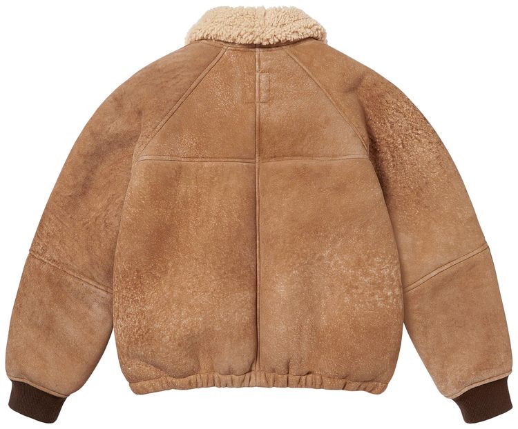 Supreme x Schott Shearling Bomber Jacket Brown