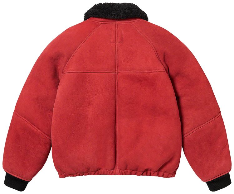 Supreme x Schott Shearling Bomber Jacket Red