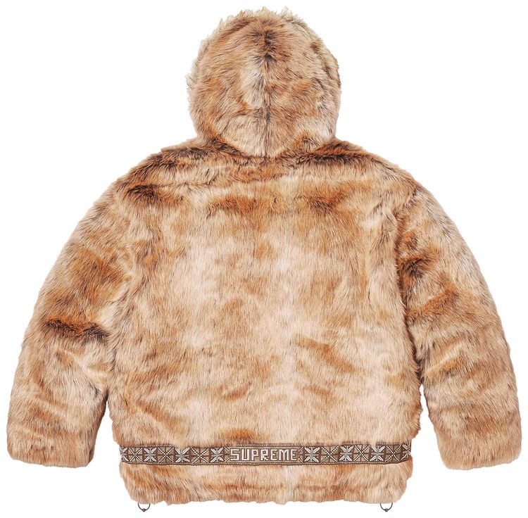 Supreme Faux Fur Parka Brown