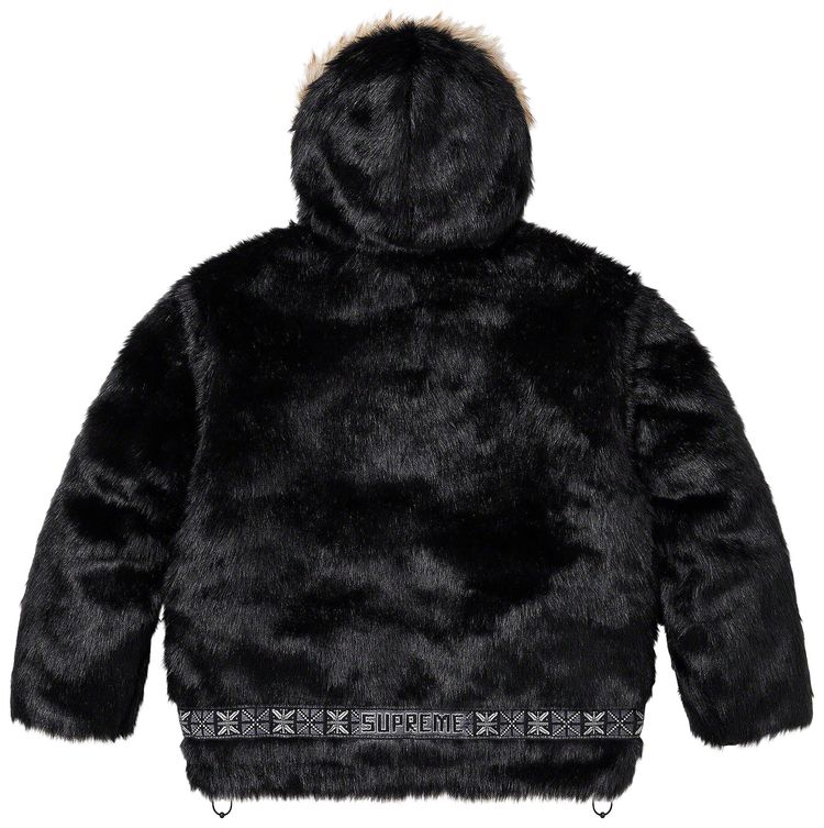 Supreme Faux Fur Parka Black